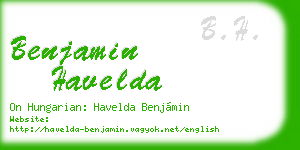 benjamin havelda business card